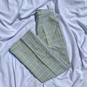 SOLD VTG 60s 70s High Waisted Spring Plaid Pants